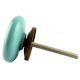 Sea Green Leaf Ceramic Flat Drawer Knob Online